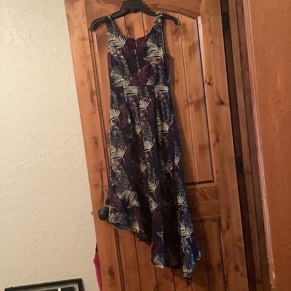 Aidan mattox asymmetrical flamenco inspired tropical leaf stitch dress - Picture 5 of 6